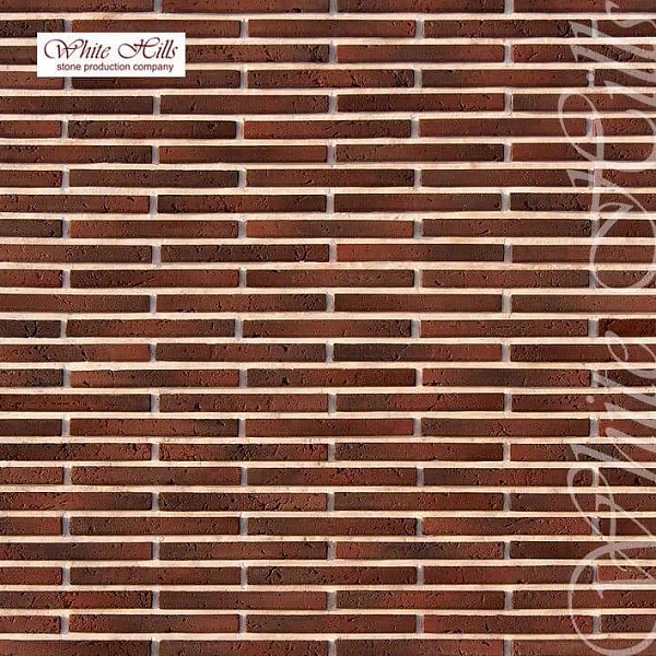 356-40 White Hills Облицовочный кирпич «Тиволи брик» (Tivoli brick), (25*2,5 см),  плоскостной.