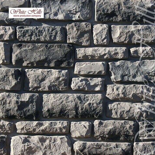 500-80 White Hills Облицовочный камень «Данвеган» (Dunvegan), серый, плоскостной.