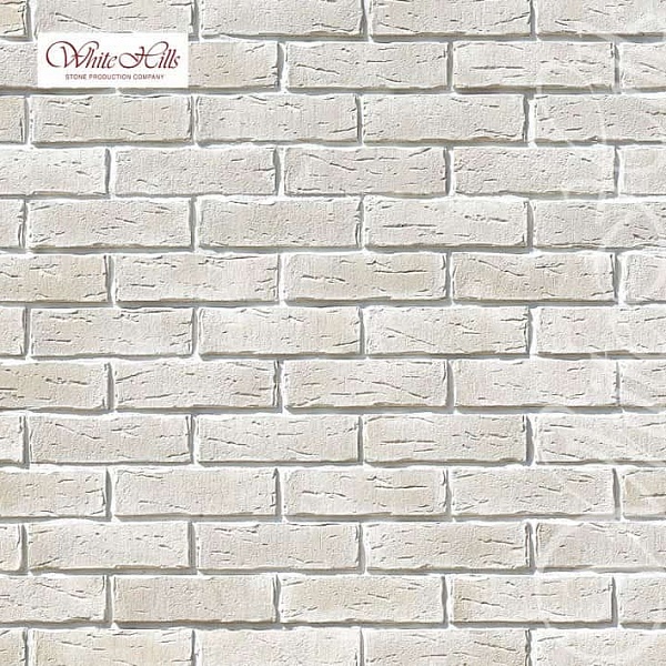 375-00 White Hills Кирпич «Сити Брик» (Сity brick), белый, плоскостной.