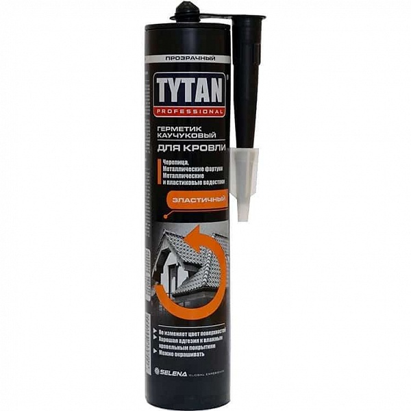 Герметик каучуковый для кровли Tytan Professional 310 мл прозрачный