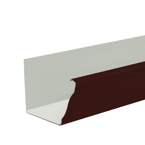 Желоб прямоугольный Optima 127 мм 3 м PE RAL 8017 шоколад