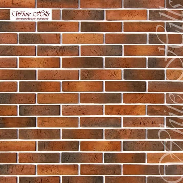 353-70 White Hills Облицовочный кирпич «Терамо брик» (Teramo brick), коричнево-медный, плоскостной.
