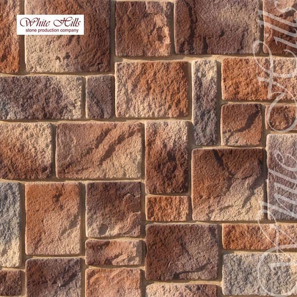 420-40 White Hills Облицовочный камень «Девон» (Devon), коричневый, плоскостной.