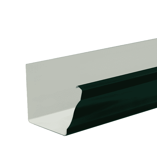 Желоб прямоугольный Optima 127 мм 3 м PE RAL 6005 зеленый мох